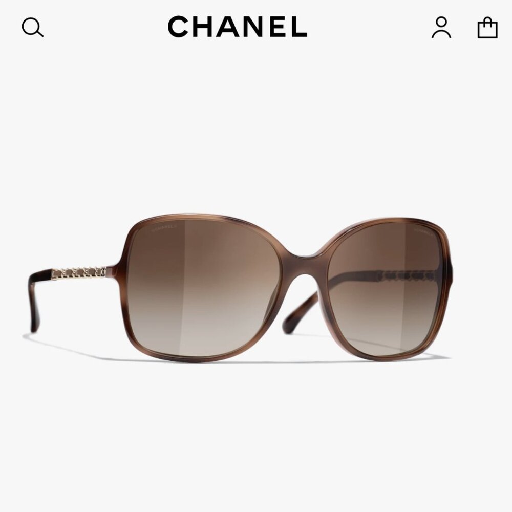 CHANEL Brown Gradient Sunglasses